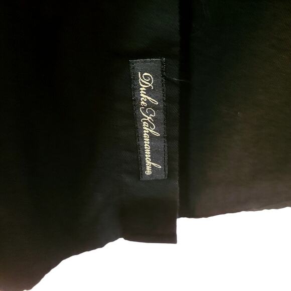 Duke Kahanamoku Men's Black Shirt Size L Snap Blk Buttons Bamboo Blend Surfer - Picture 2 of 7